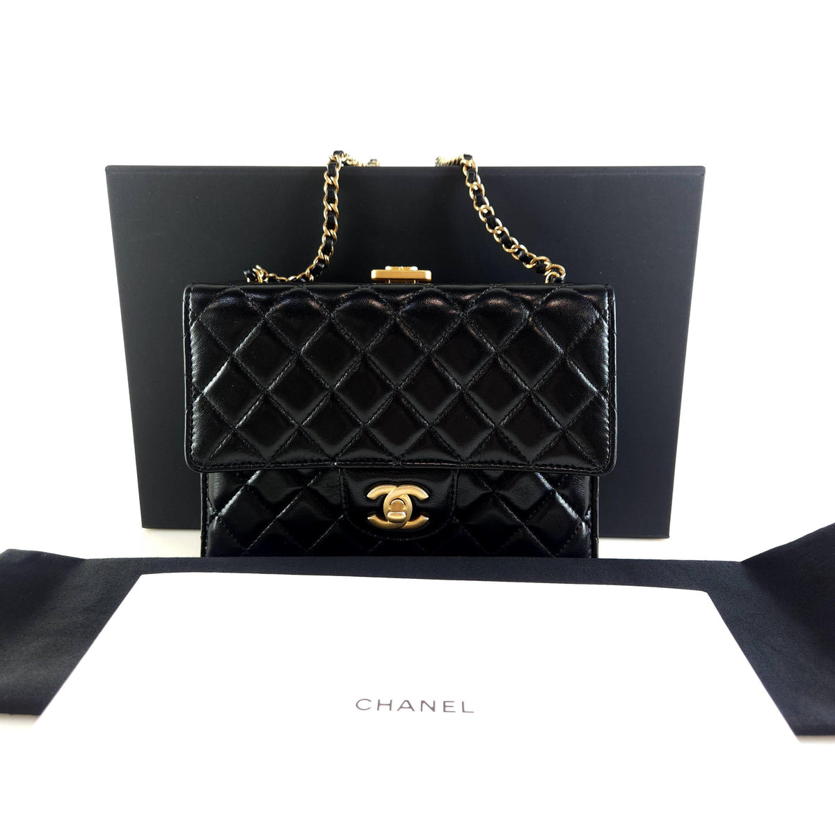 Metal Clip Flap Shoulder Bag AS4479
