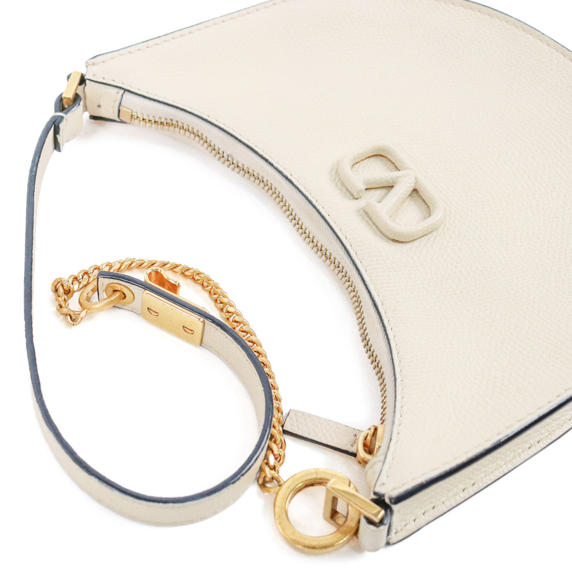 Valentino Ivory V Logo Hobo Bag