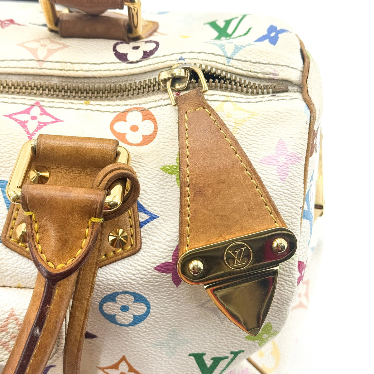 Louis Vuitton Monogram Multicolor White Speedy 30