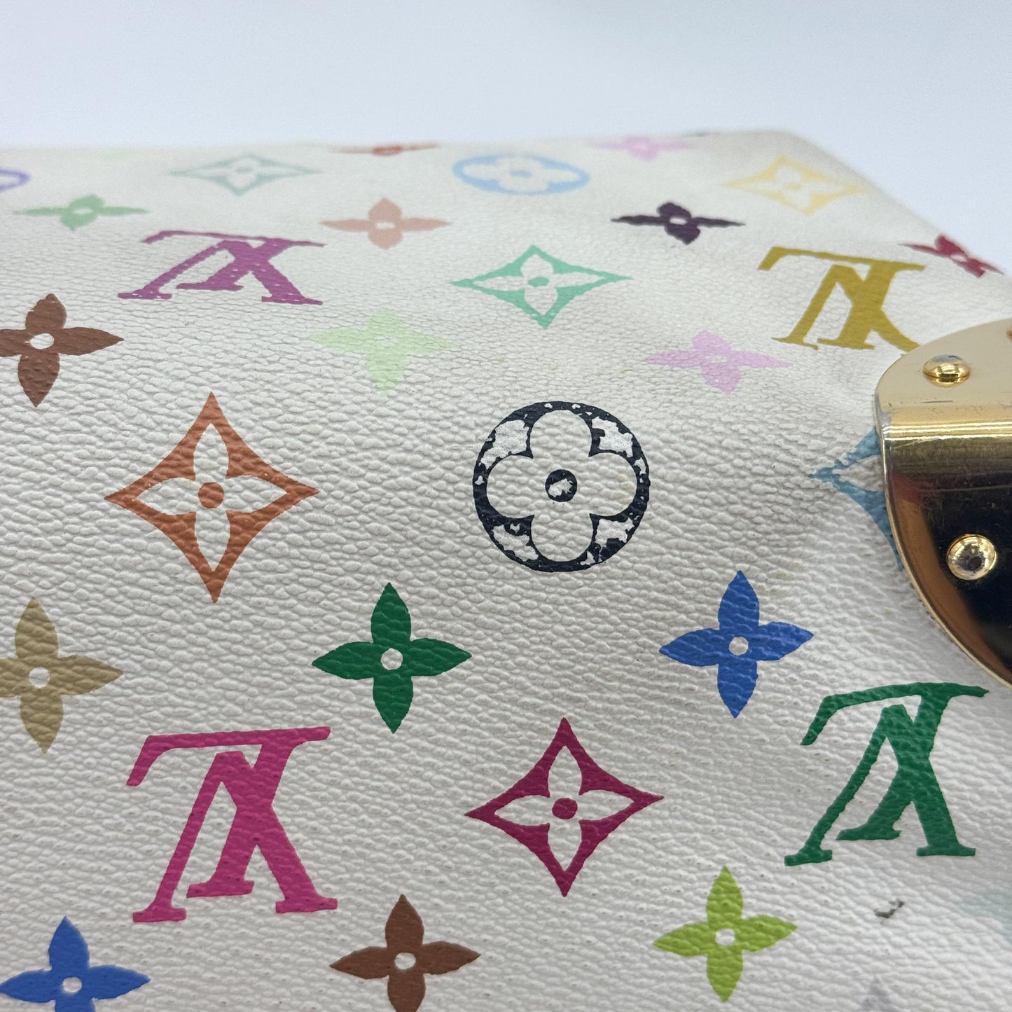 Louis Vuitton Monogram Multicolor White Speedy 30