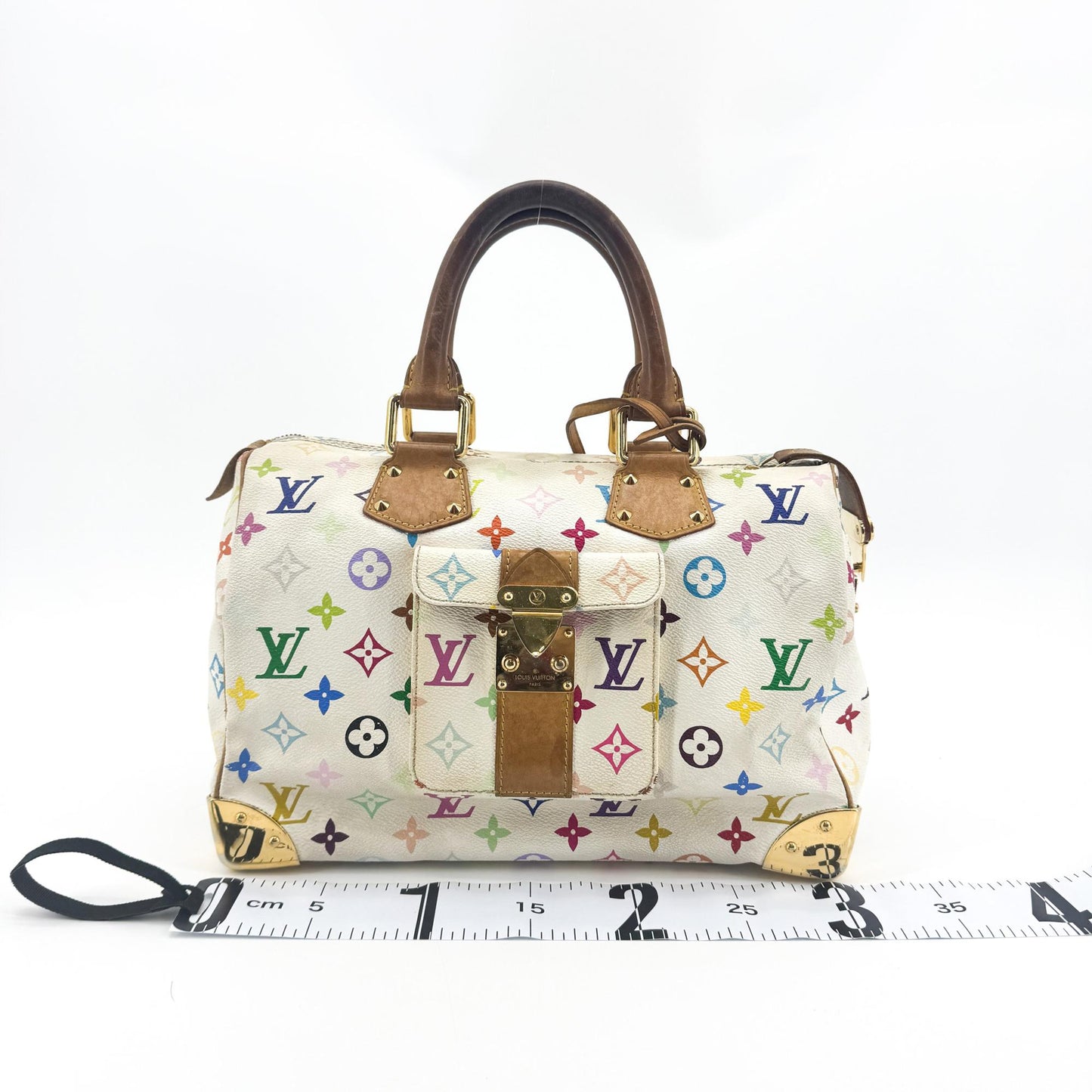 Louis Vuitton Monogram Multicolor White Speedy 30