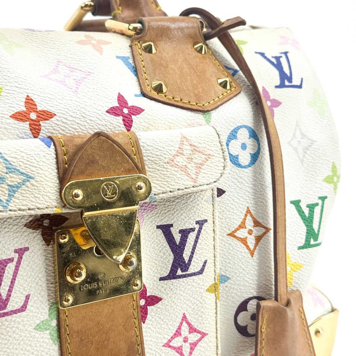 Louis Vuitton Monogram Multicolor White Speedy 30