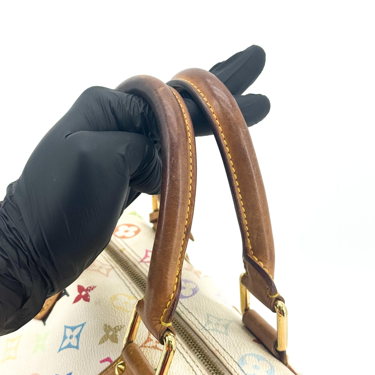 Louis Vuitton Monogram Multicolor White Speedy 30