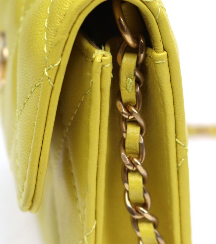 Chanel Mini Yellow Golden Ball Chain Crossbody Bag