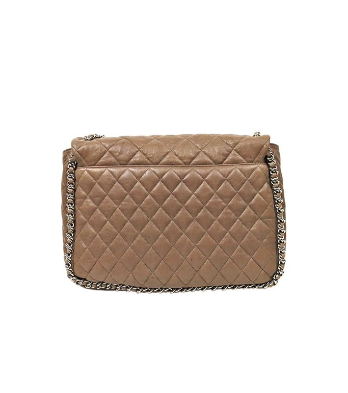 Chanel Brown Quilted CC Around Chain Shoulder Bag
