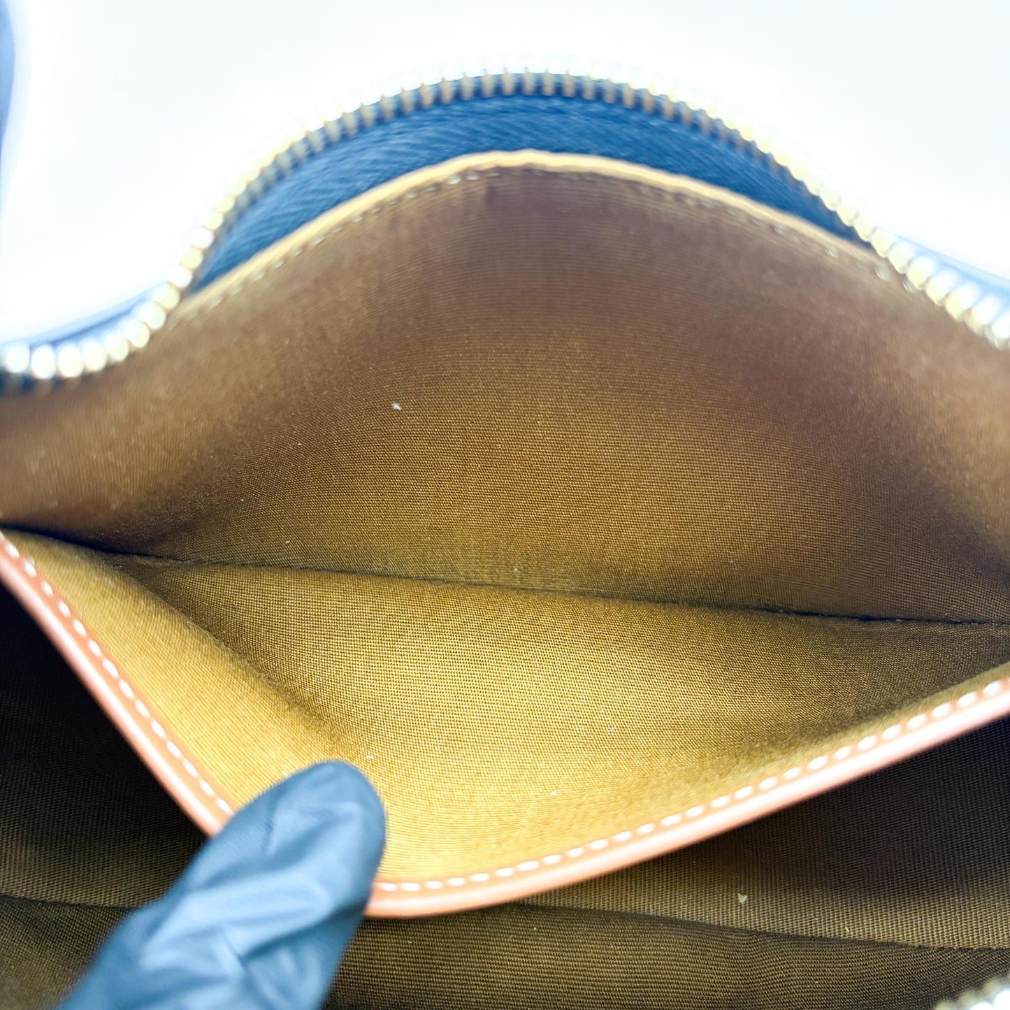 Celine Ava Bag Triomphe Canvas Calfskin Tan