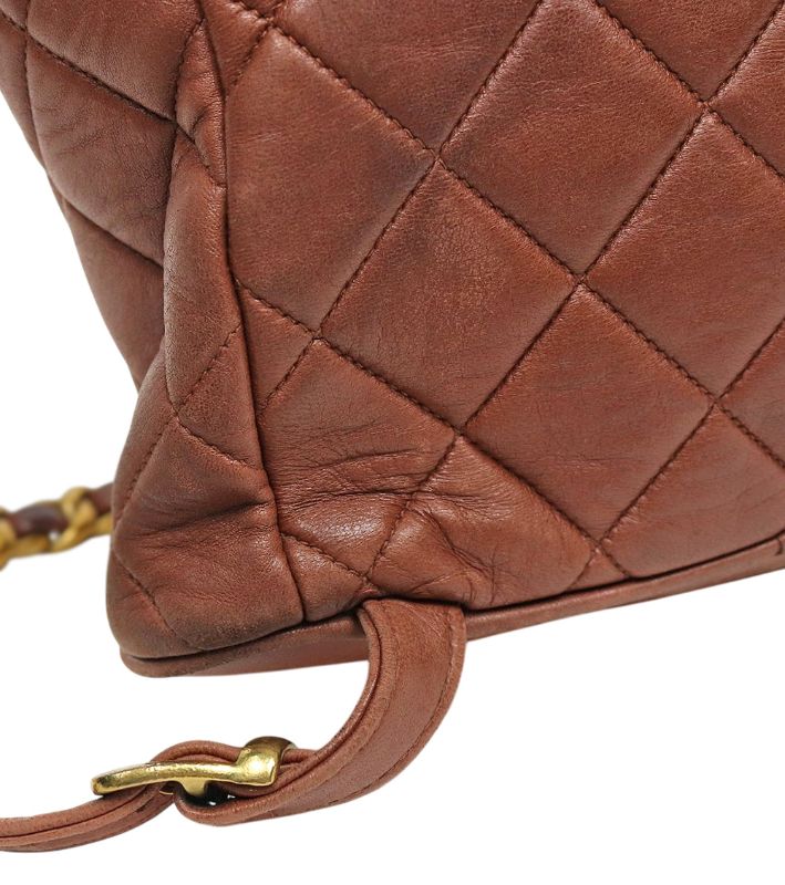 Chanel Brown Lambskin Dumas Backpack