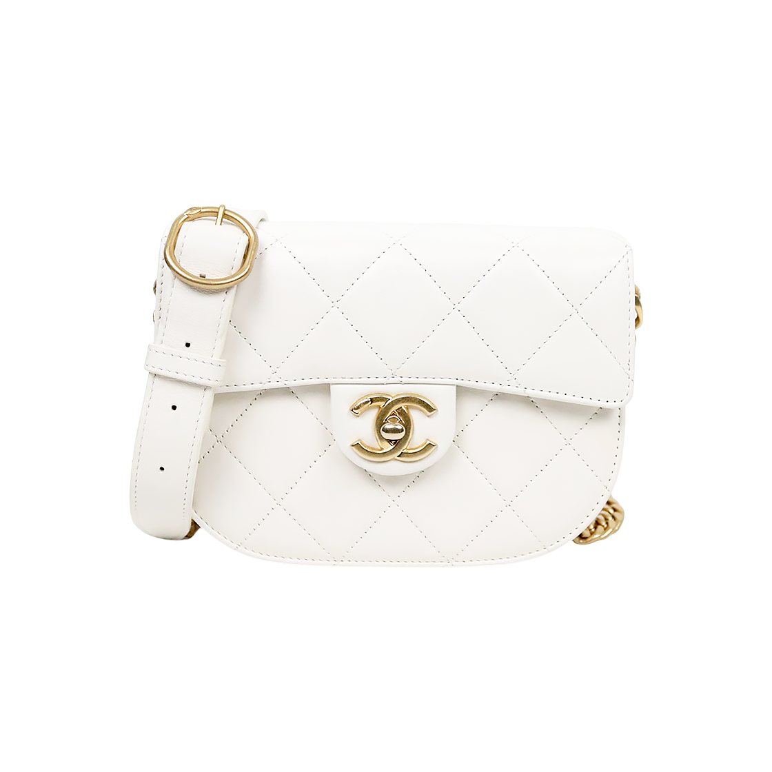 Chanel White Moon Messenger Shoulder Bag