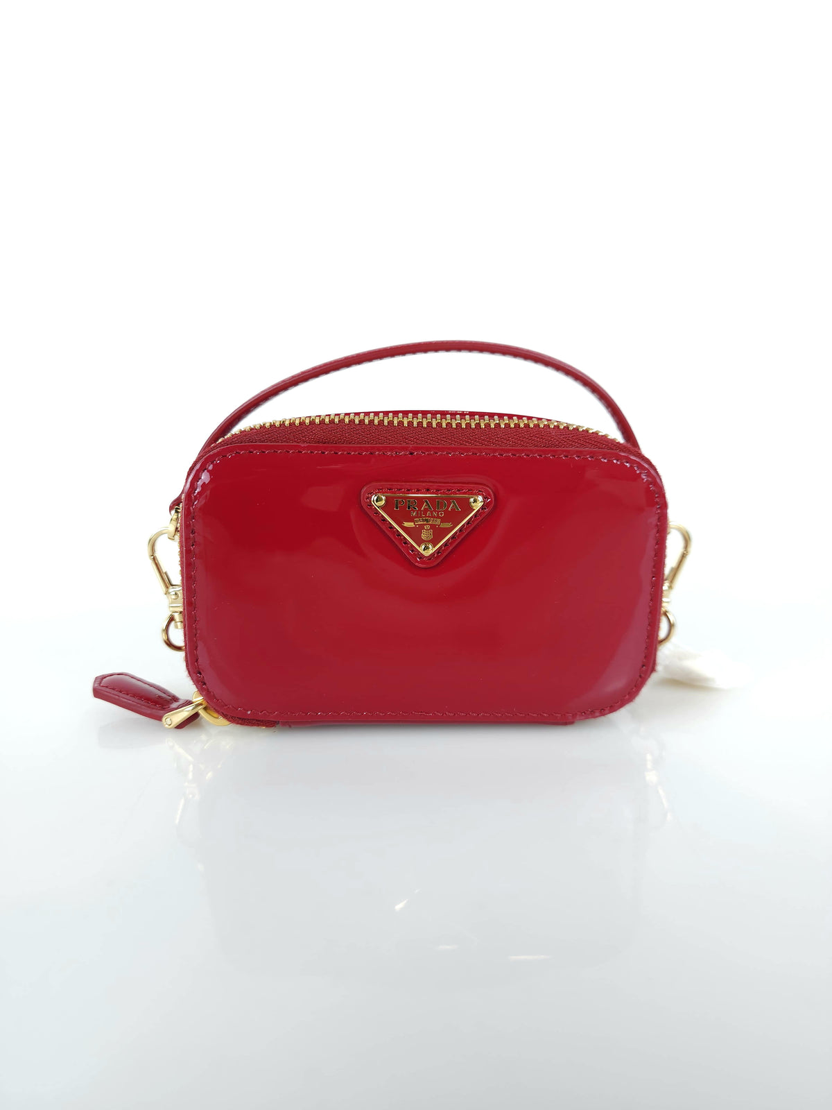 Mini Patent Leather Pouch Chain Crossbody Bag 1NR025