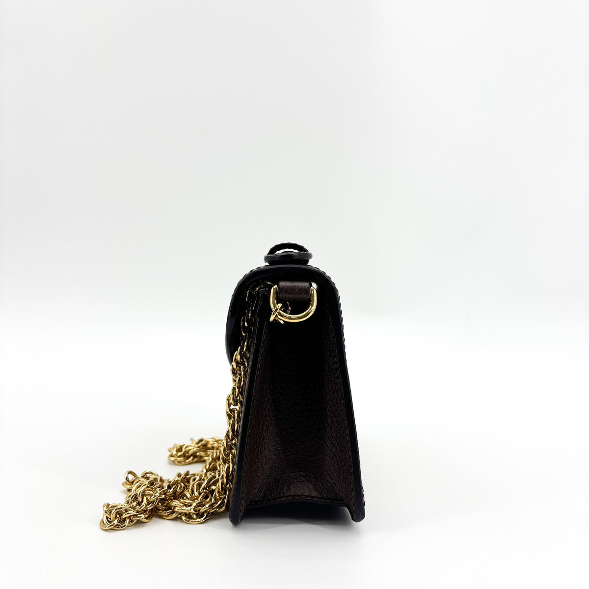 Gucci Ophidia GG Mini Chain Shoulder Bag Brown
