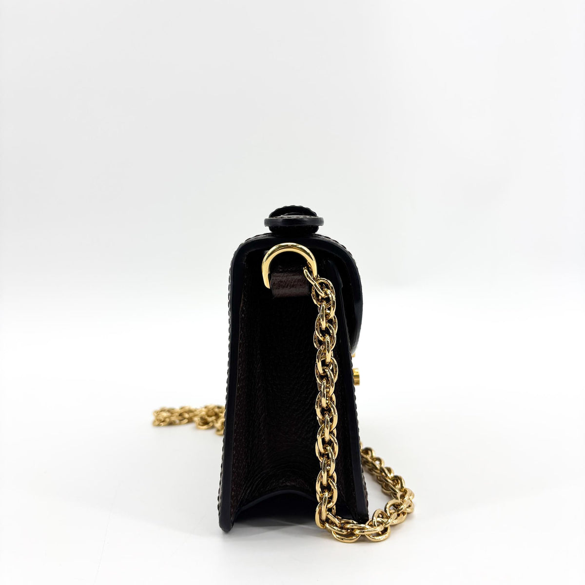 Gucci Ophidia GG Mini Chain Shoulder Bag Brown