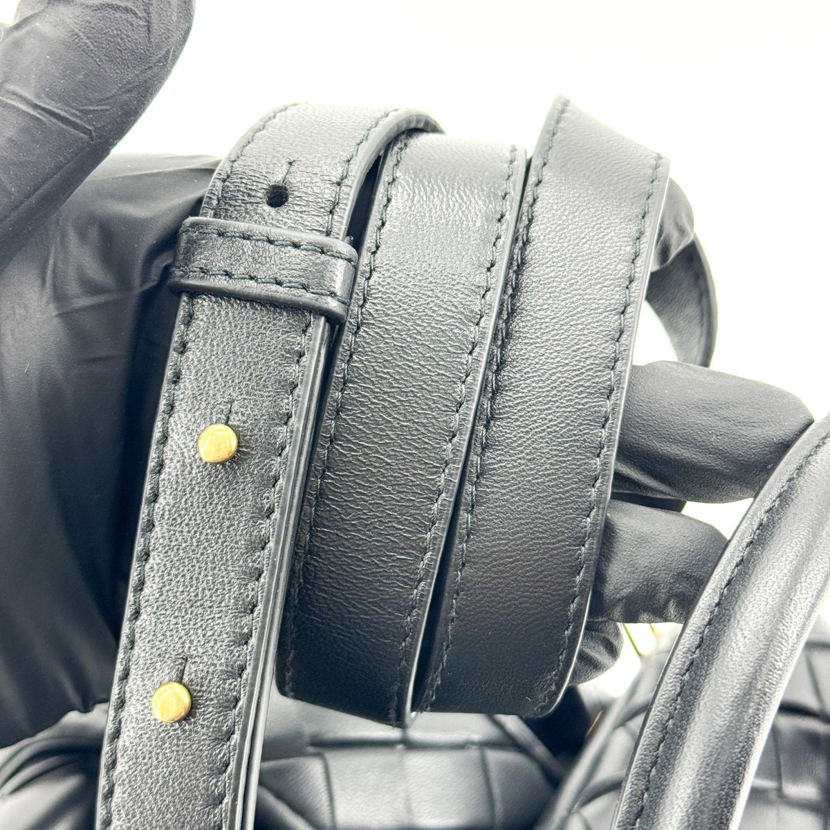 Bottega Veneta Lauren 1980 Tin Bauleto Black