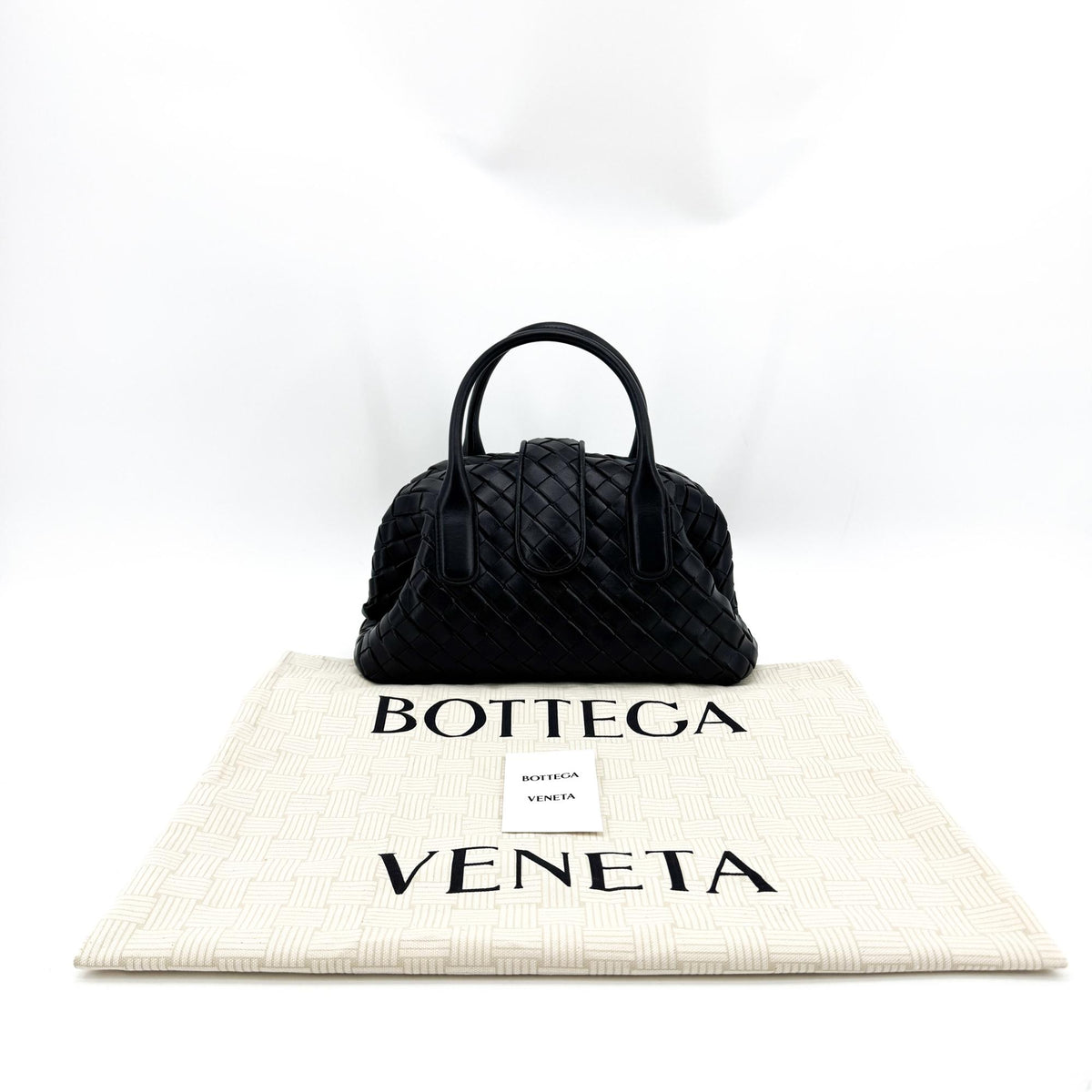 Bottega Veneta Lauren 1980 Tin Bauleto Black