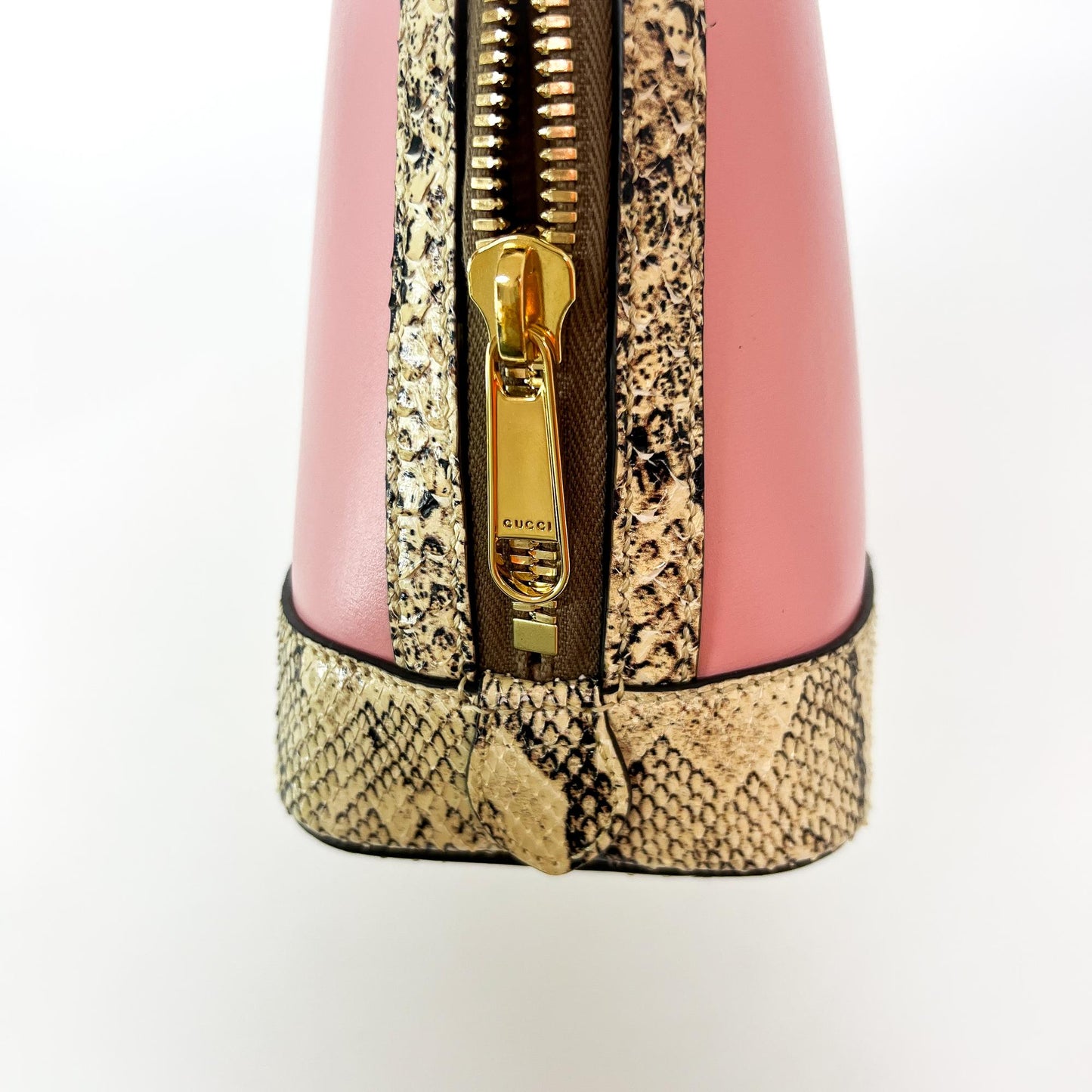 Gucci Horsebit 1955 Small Top Handle Bag Pink Trim