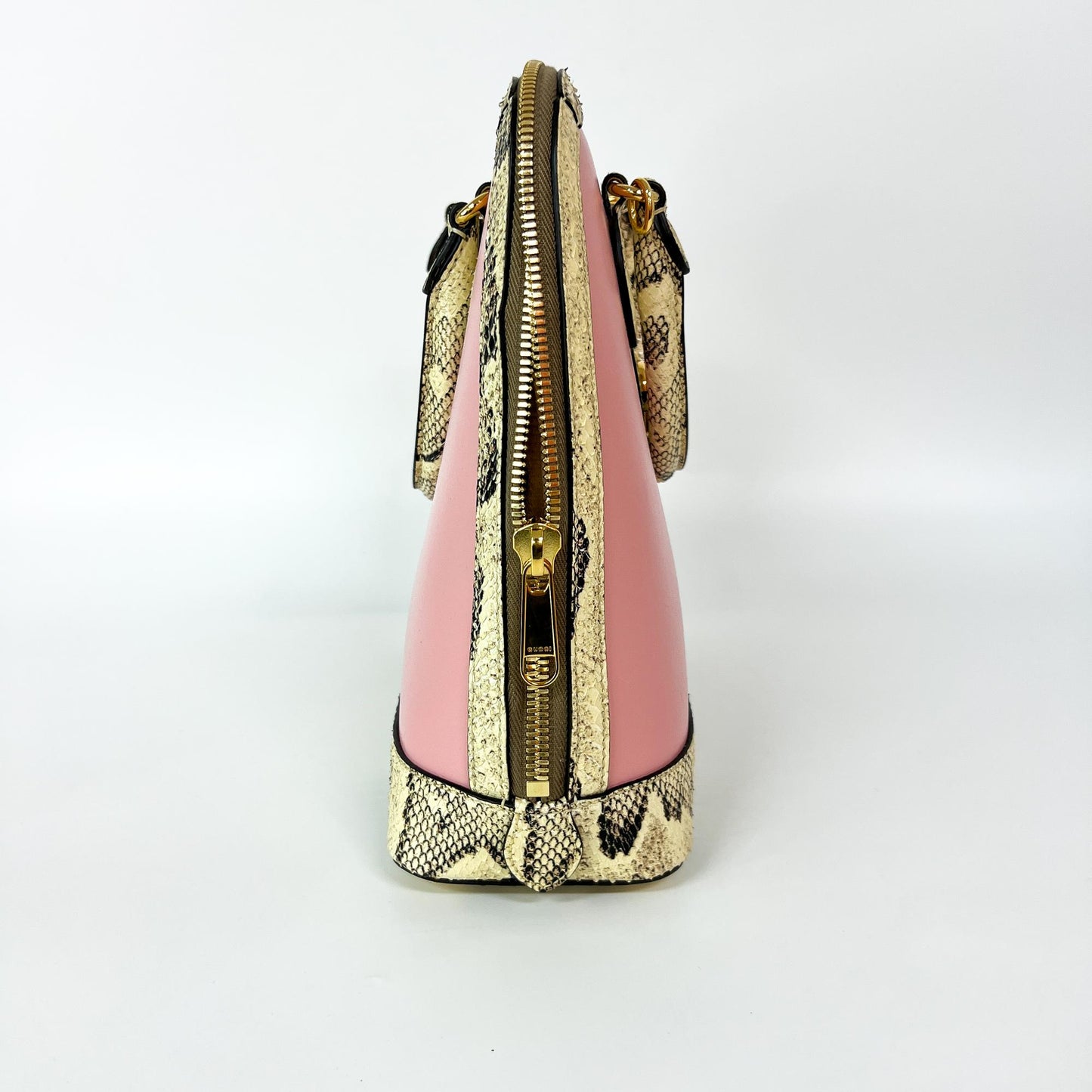 Gucci Horsebit 1955 Small Top Handle Bag Pink Trim