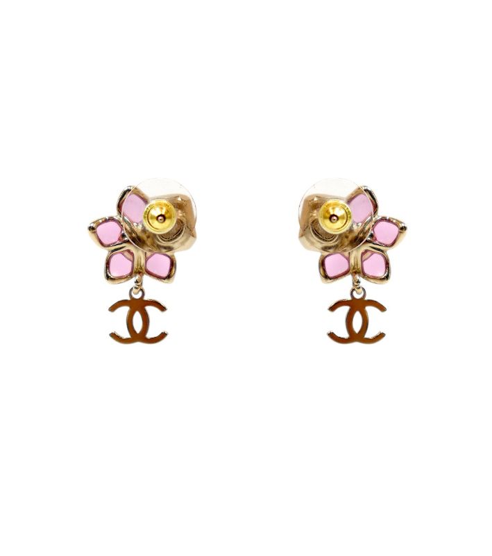 Chanel Coco Mark Flower Earrings