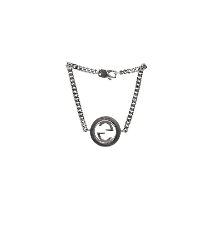 Gucci Round Interlocking G Silver Bracelet