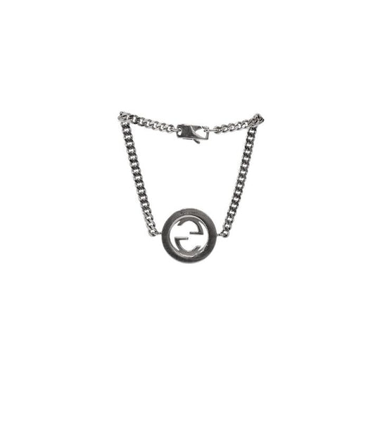 Gucci Round Interlocking G Silver Bracelet