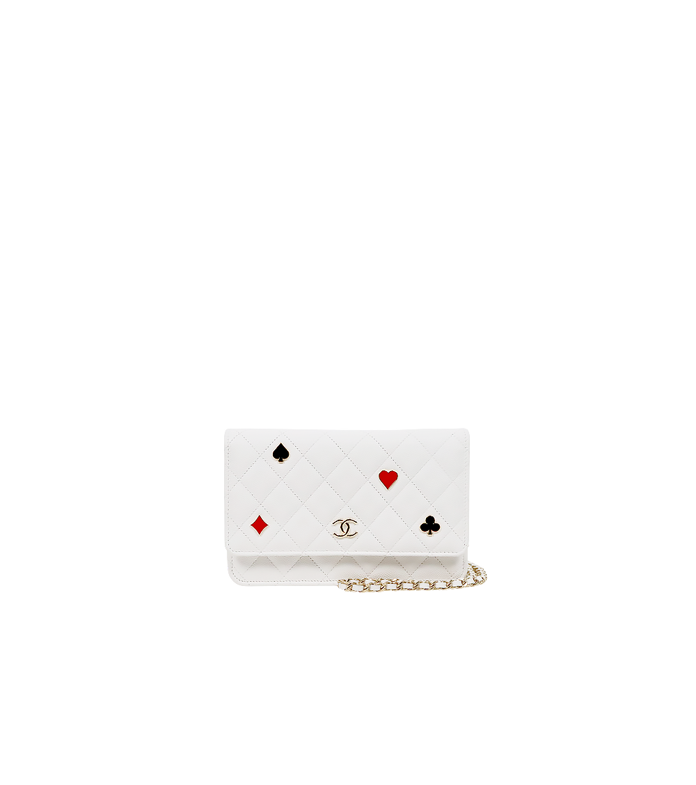 Chanel White Caviar Casino WOC Crossbody Bag