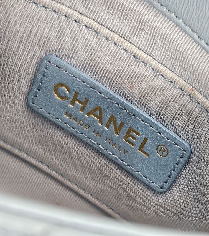 Chanel Sky Blue Lambskin Quilted Chain Shoulder Bag