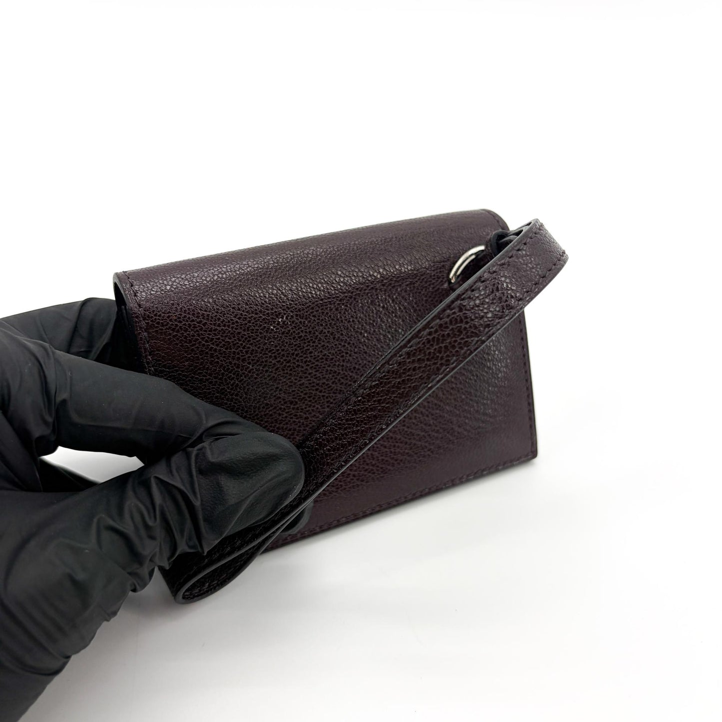 Hermès Kelly Pocket Slim Wallet Goatskin Electrum Hardware Rouge Selier