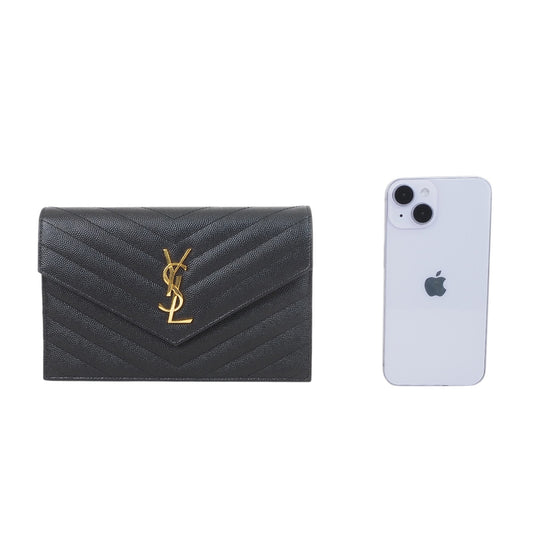 Saint Laurent 393953 Caviar Envelope WOC Crossbody Bag
