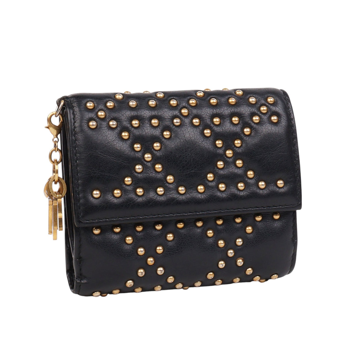 Dior S0002CVNZ Lady Dior Studded Medium Wallet