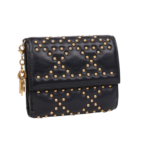 Dior S0002CVNZ Lady Dior Studded Medium Wallet