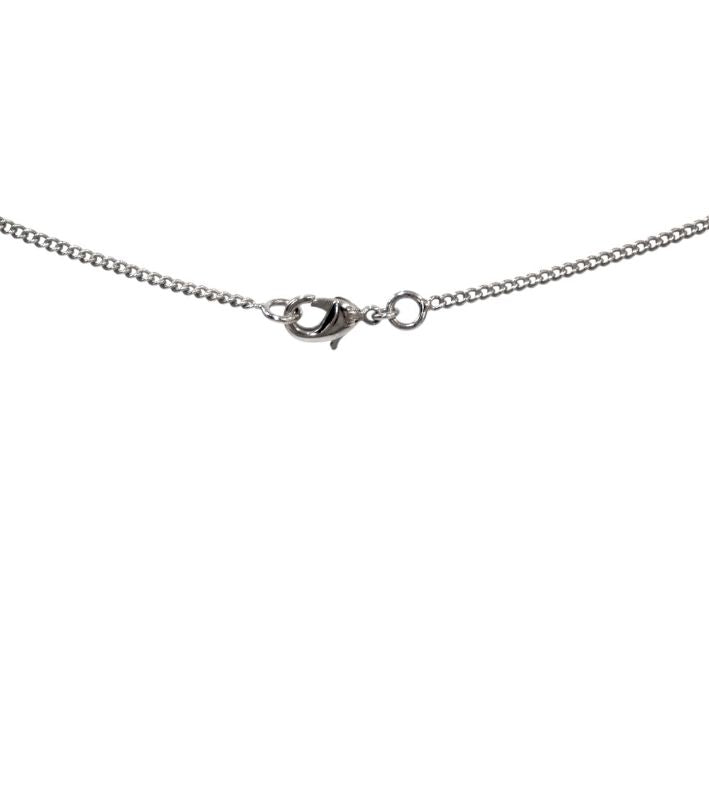 Chanel Pearl Drop CC Silver Necklace