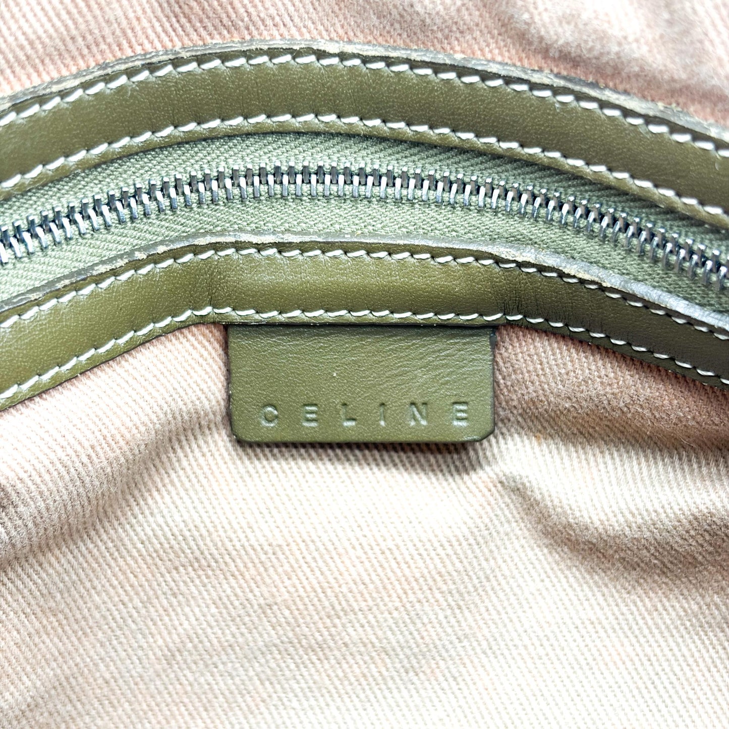Celine Macadam Jacquard Boston Bag Brown
