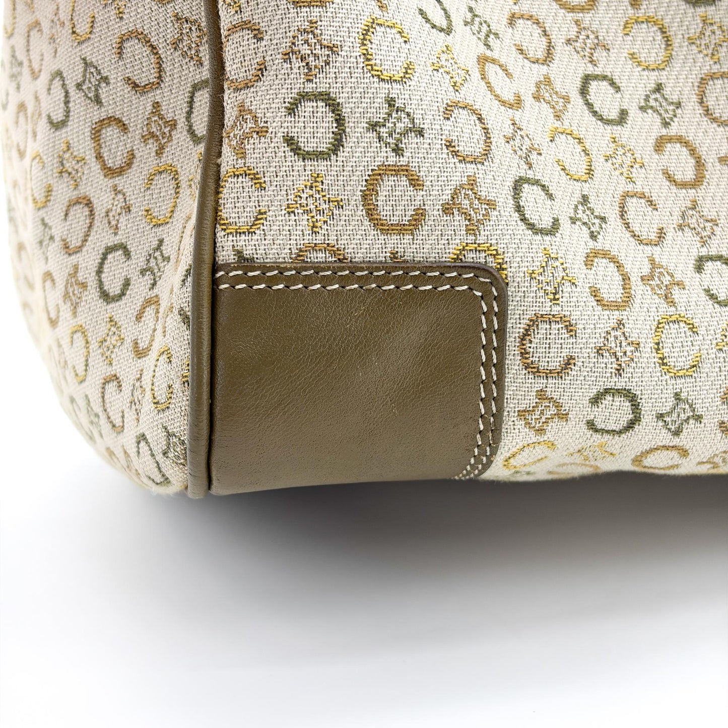 Celine Macadam Jacquard Boston Bag Brown