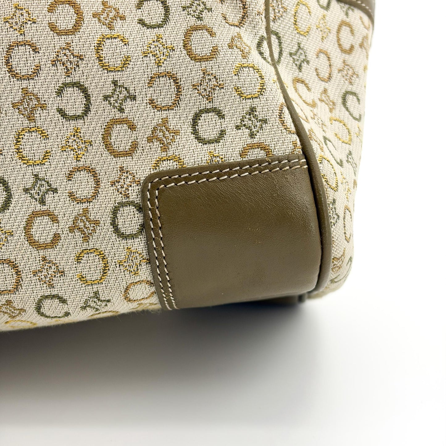 Celine Macadam Jacquard Boston Bag Brown