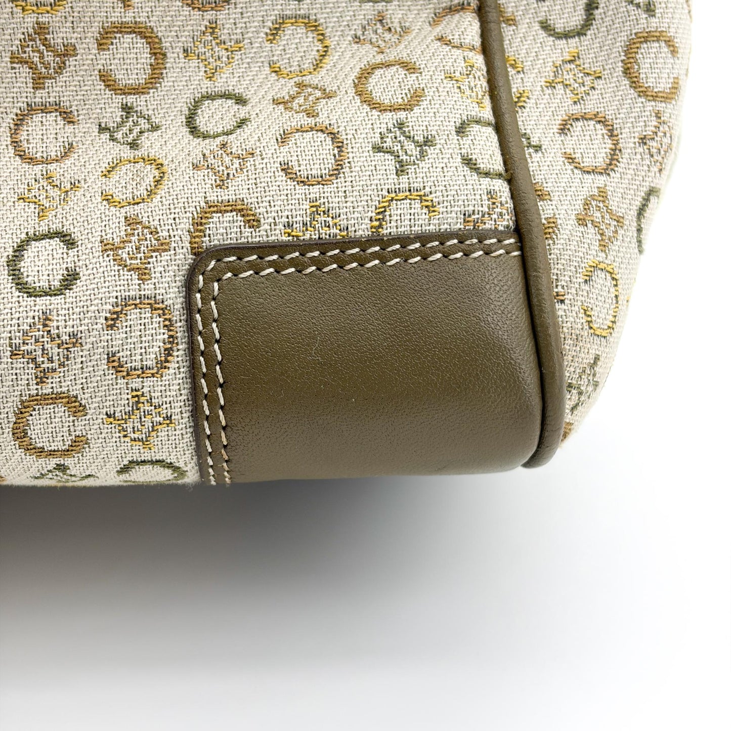 Celine Macadam Jacquard Boston Bag Brown