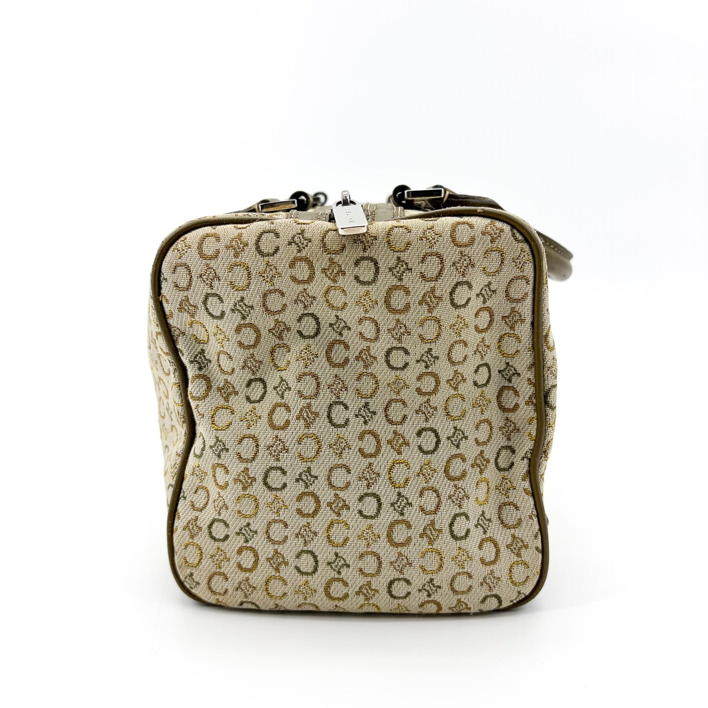 Celine Macadam Jacquard Boston Bag Brown