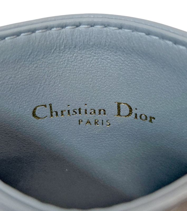 Dior Blue Caro Card Holder Wallet