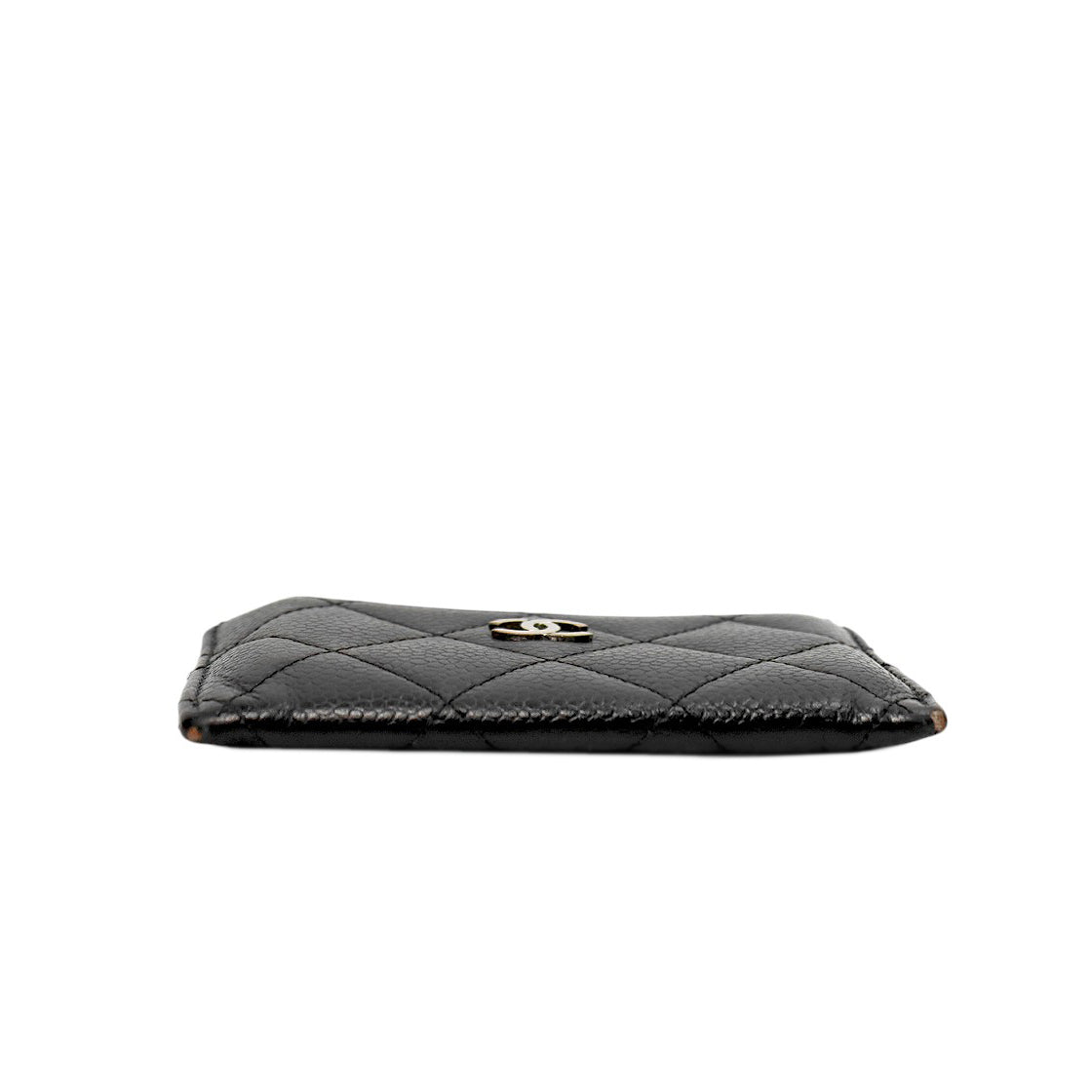 Chanel Black Caviar Skin Card Holder Wallet