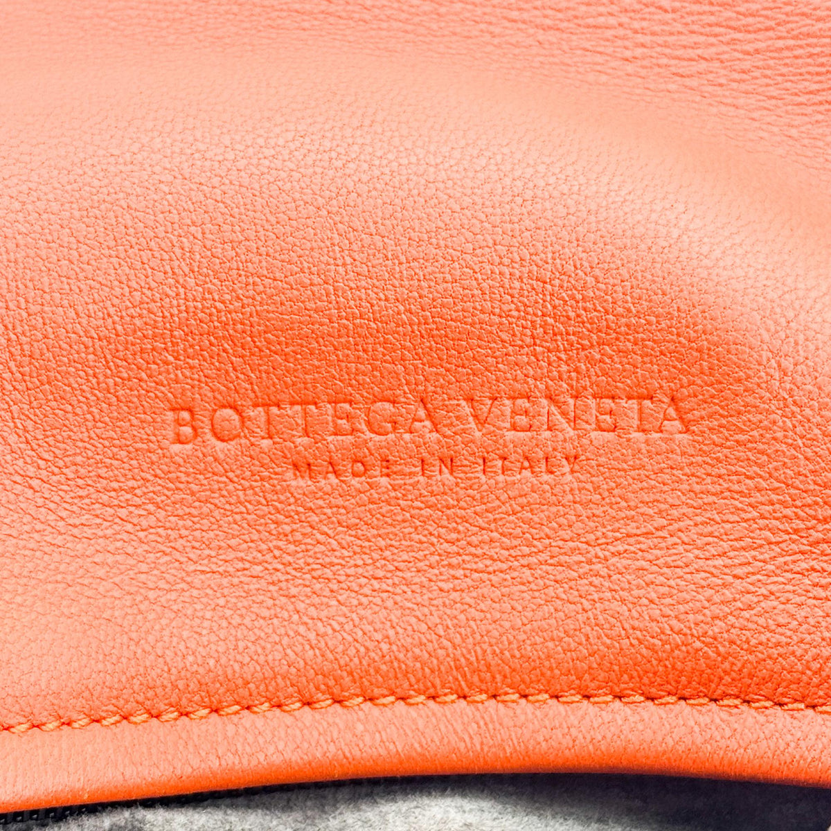 Bottega Veneta Intrecciato Flap Crossbody Bag Orange