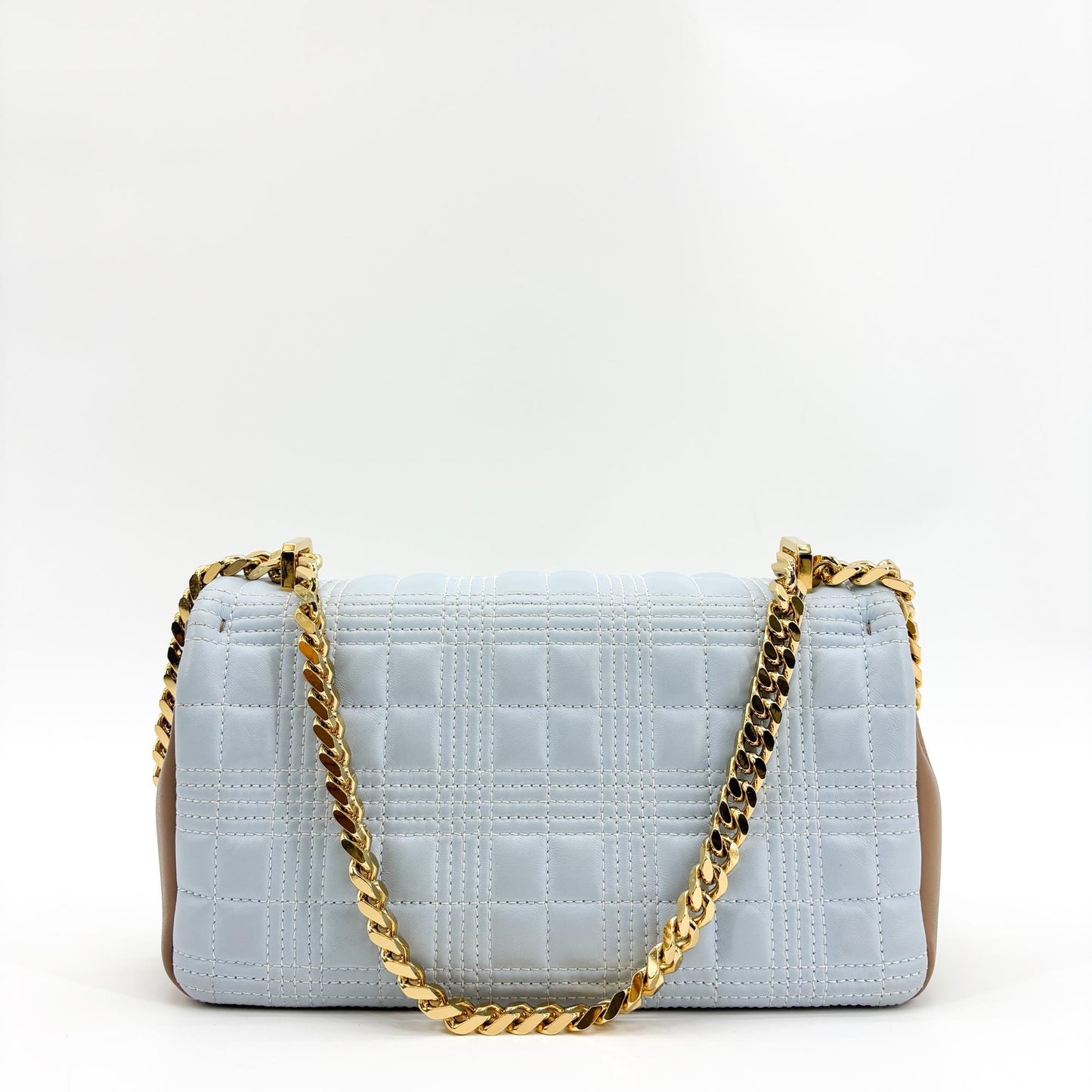 Burberry Small Quilted Leather Lola Bag Sky Blue