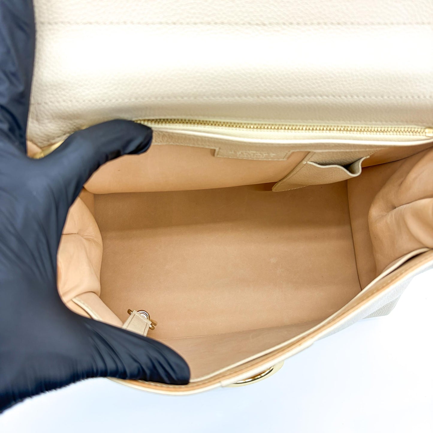 Delvaux Brillant MM Rodeo Calf Beige Gold Hardware