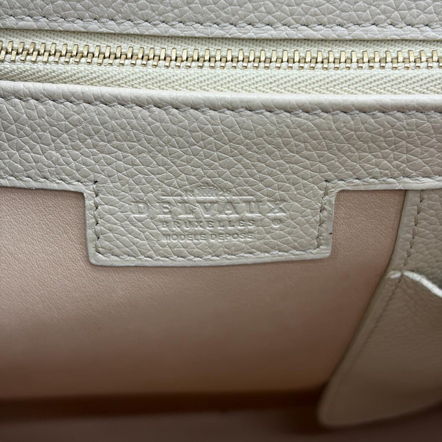 Delvaux Brillant MM Rodeo Calf Beige Gold Hardware