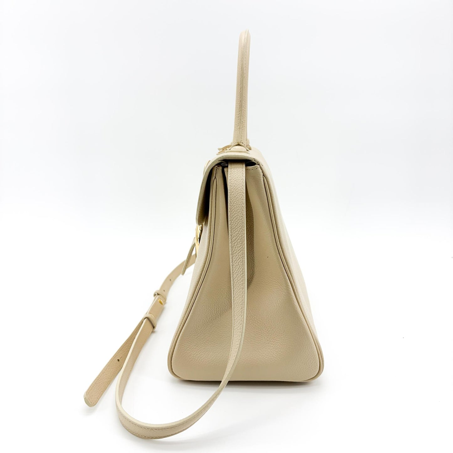 Delvaux Brillant MM Rodeo Calf Beige Gold Hardware