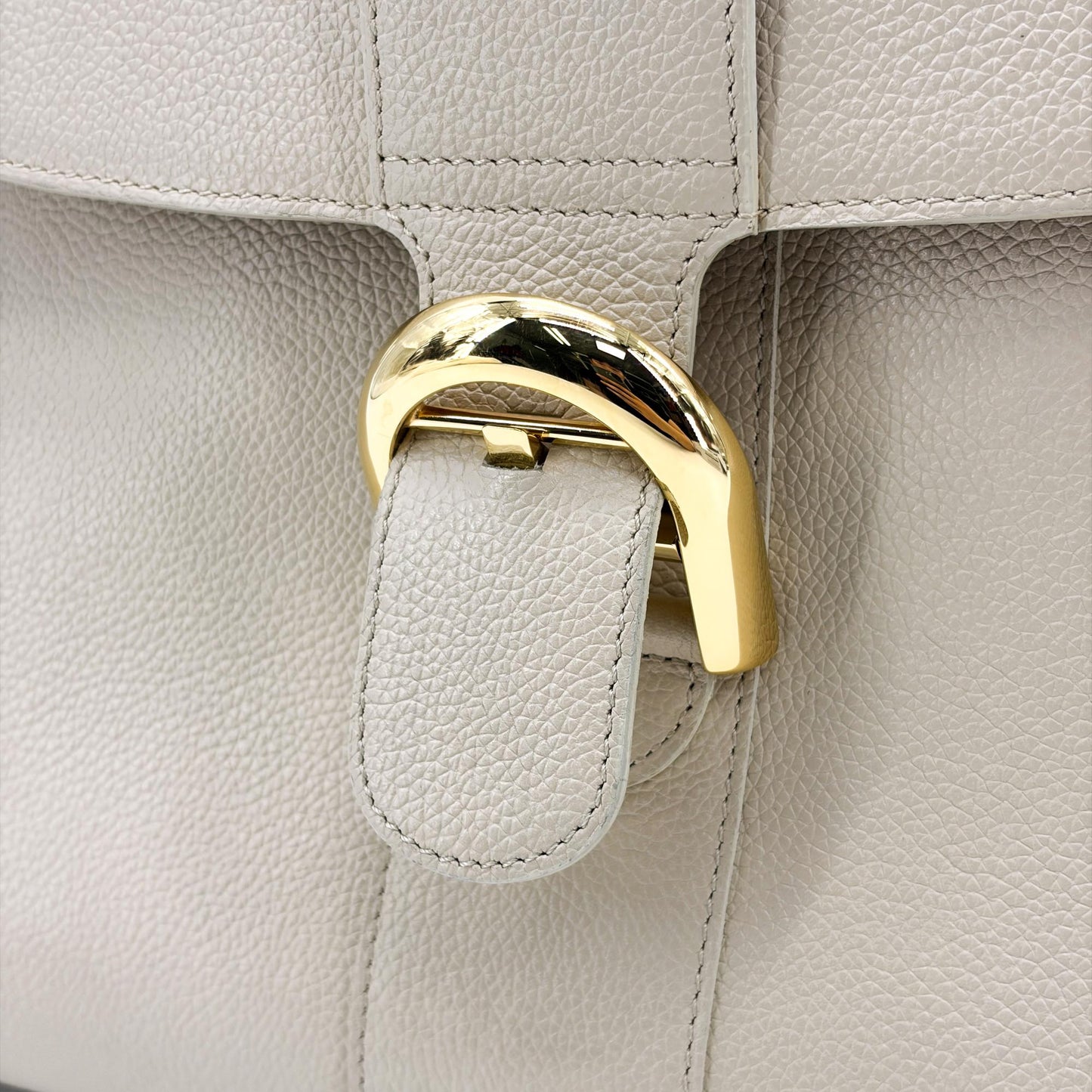 Delvaux Brillant MM Rodeo Calf Beige Gold Hardware