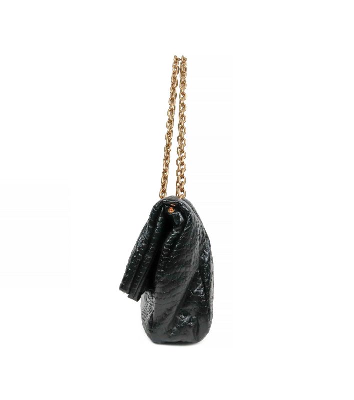 Balenciaga Black Medium Crocodile Monaco Bag