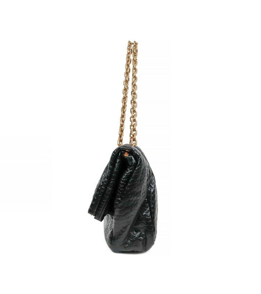 Balenciaga Black Medium Crocodile Monaco Bag