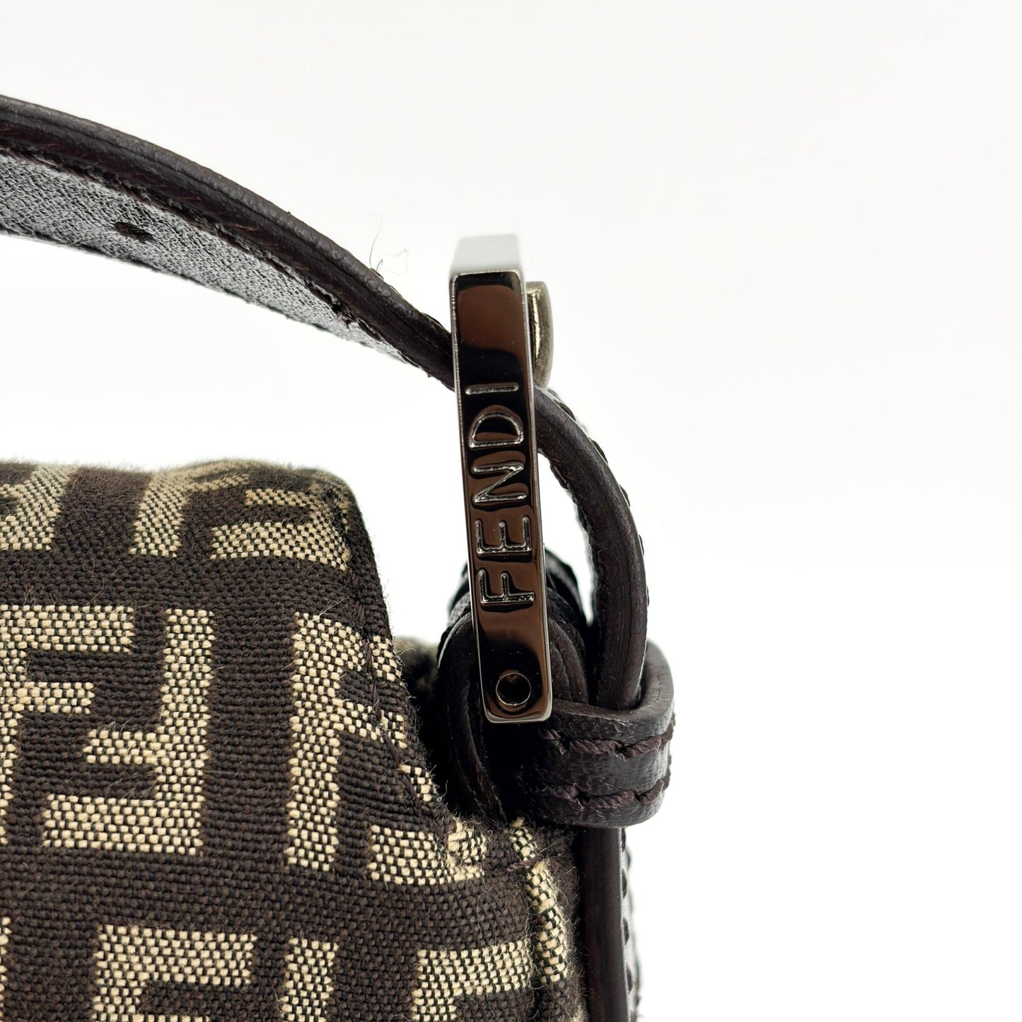 Fendi Zucchino Baguette Bag Brown