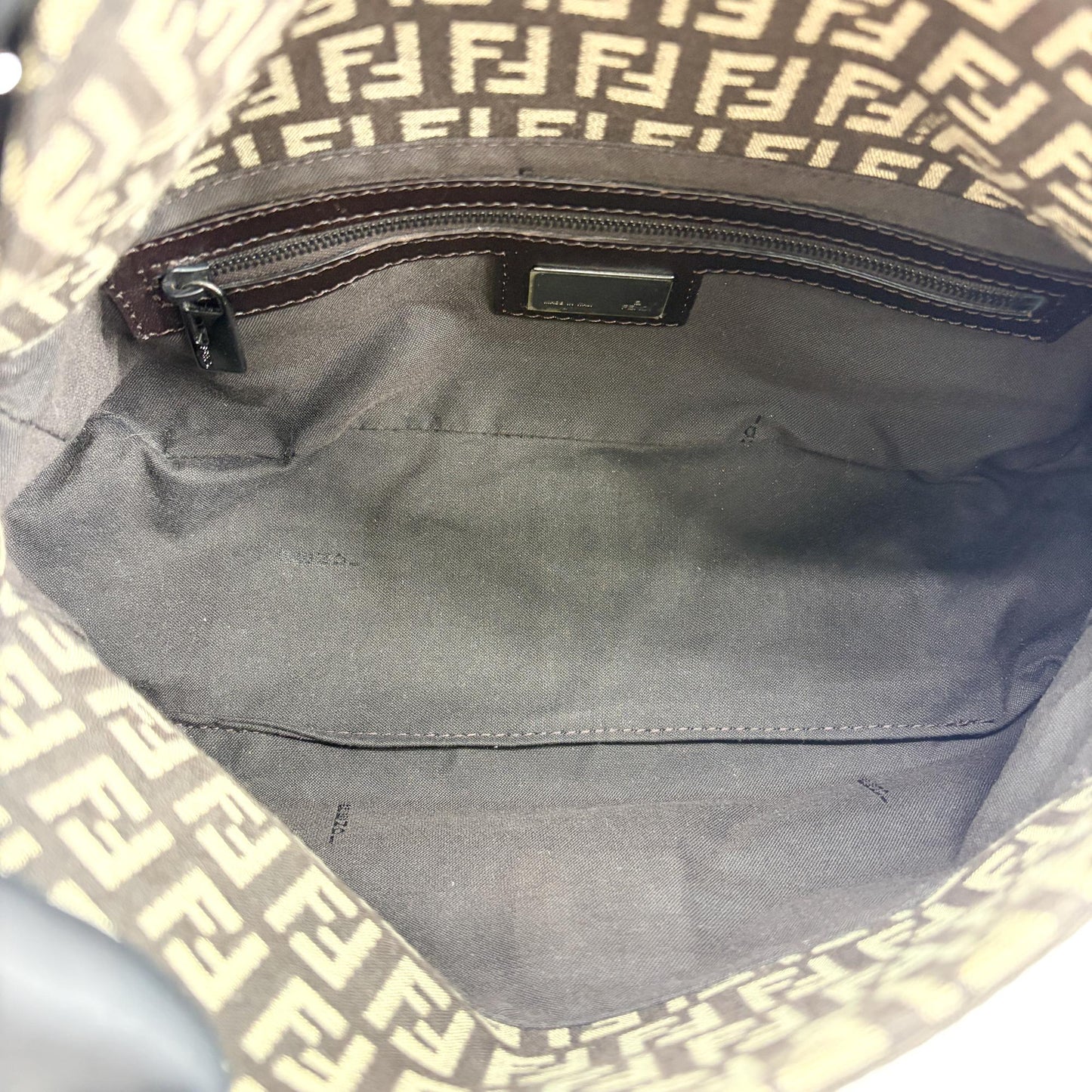 Fendi Zucchino Baguette Bag Brown