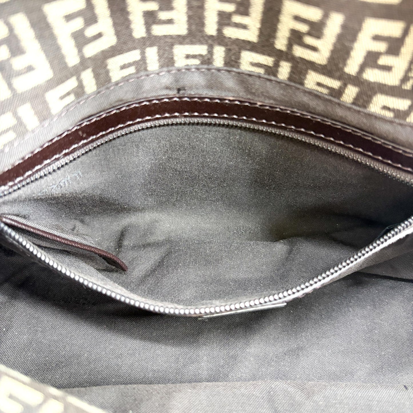 Fendi Zucchino Baguette Bag Brown