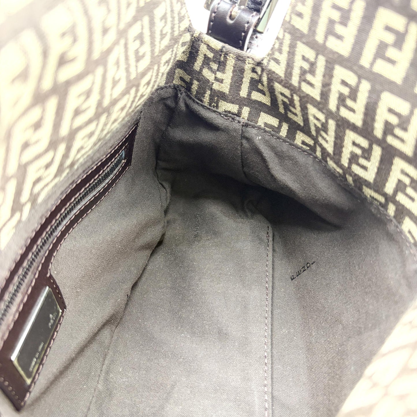 Fendi Zucchino Baguette Bag Brown