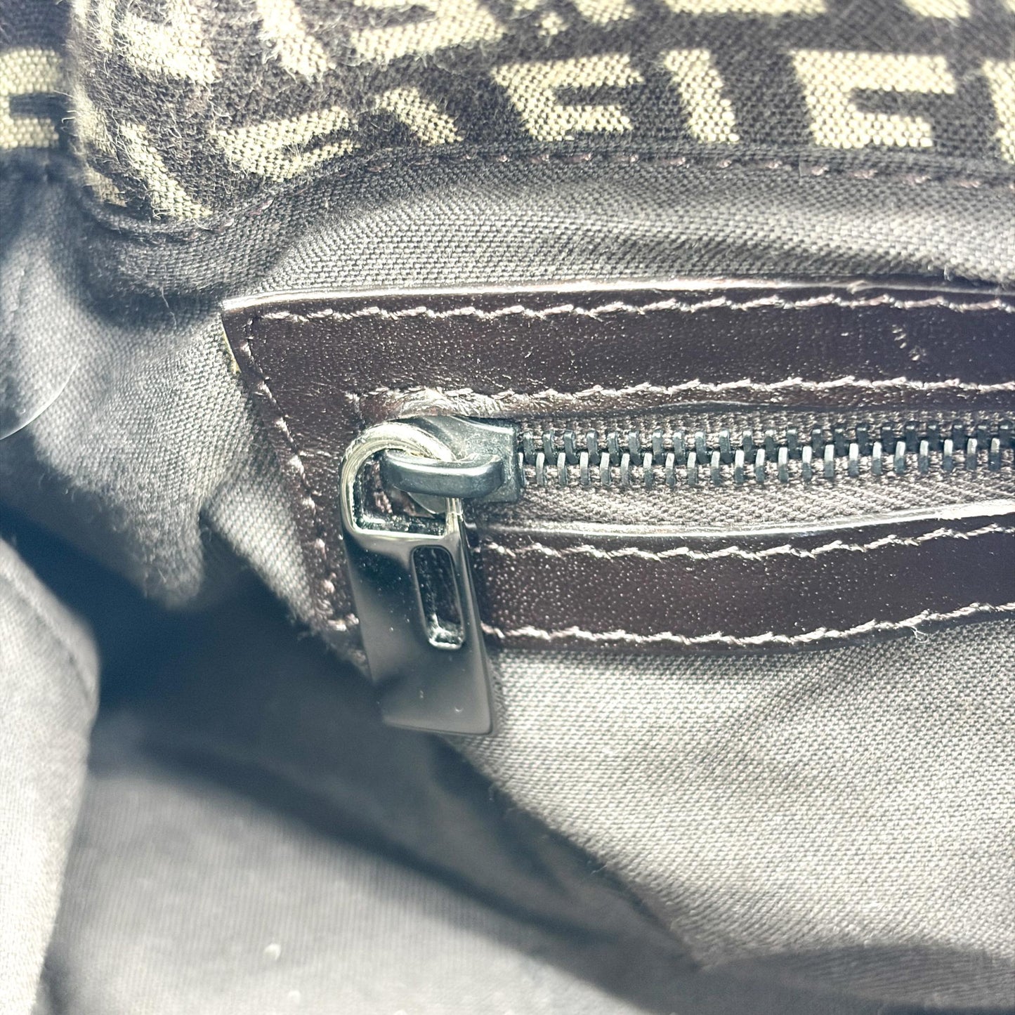 Fendi Zucchino Baguette Bag Brown