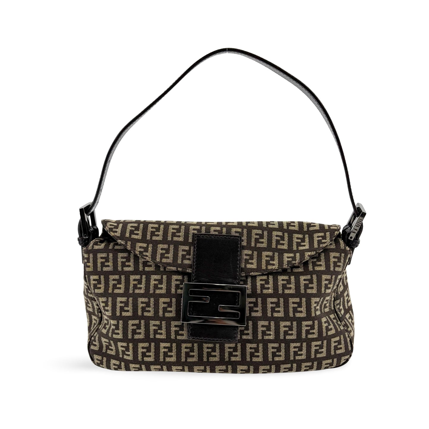 Fendi Zucchino Baguette Bag Brown